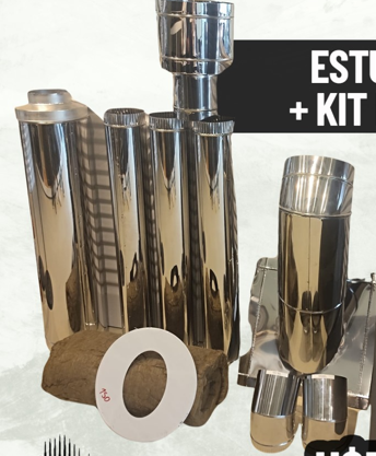 Kit por pared en acero inoxidable