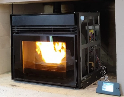Estufa de inserto a pellet 110 mt2 - Miniatura 2